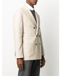 Blazer croisé beige Brunello Cucinelli