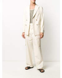 Blazer croisé beige Nanushka