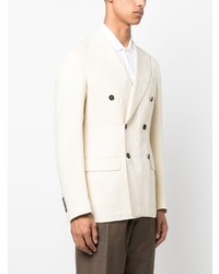 Blazer croisé blanc Massimo Alba