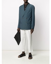 Blazer croisé bleu canard Lemaire