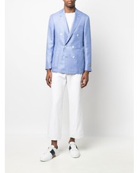 Blazer croisé bleu clair Canali