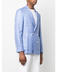 Blazer croisé bleu clair Canali