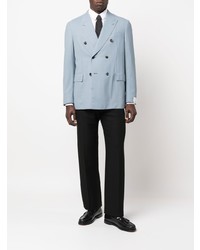 Blazer croisé bleu clair Caruso