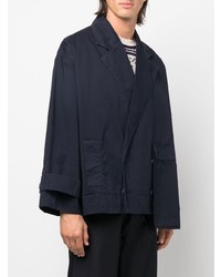 Blazer croisé bleu marine Henrik Vibskov