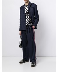 Blazer croisé bleu marine Charles Jeffrey Loverboy