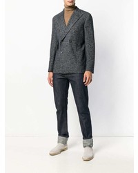 Blazer croisé bleu marine Boglioli