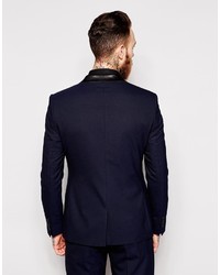 Blazer croisé bleu marine Asos