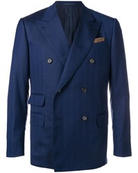 Blazer croisé bleu marine Caruso