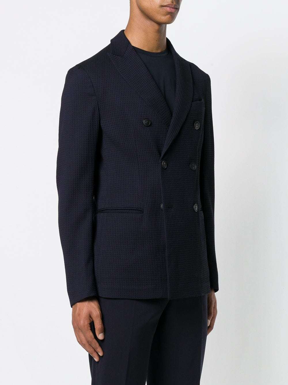 Blazer Crois Bleu Marine Emporio Armani Farfetch