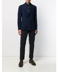 Blazer croisé bleu marine Lardini