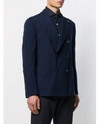 Blazer croisé bleu marine Lardini