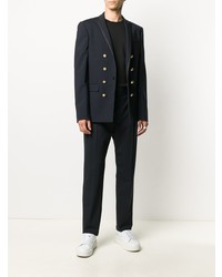 Blazer croisé bleu marine Les Hommes