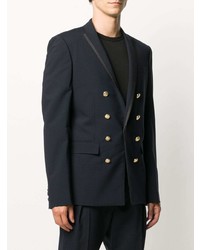 Blazer croisé bleu marine Les Hommes