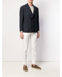 Blazer croisé bleu marine Dell'oglio