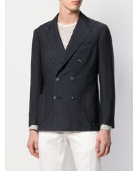 Blazer croisé bleu marine Dell'oglio