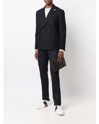 Blazer croisé bleu marine Lardini