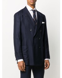 Blazer croisé bleu marine Kiton