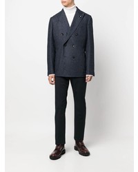 Blazer croisé bleu marine Lardini