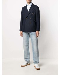 Blazer croisé bleu marine Borrelli