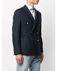 Blazer croisé bleu marine Borrelli