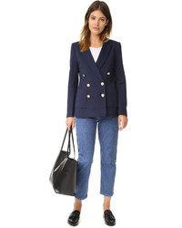 Blazer croisé bleu marine Blaque Label