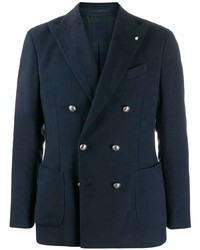 Blazer croisé bleu marine Lardini