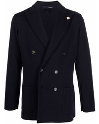 Blazer croisé bleu marine Lardini