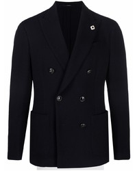 Blazer croisé bleu marine Lardini