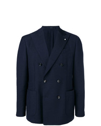 Blazer croisé bleu marine Lardini