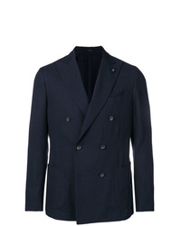 Blazer croisé bleu marine Lardini