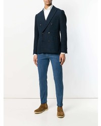 Blazer croisé bleu marine Maurizio Miri