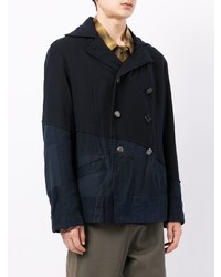 Blazer croisé bleu marine Greg Lauren