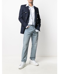 Blazer croisé bleu marine Balmain