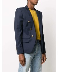 Blazer croisé bleu marine Balmain