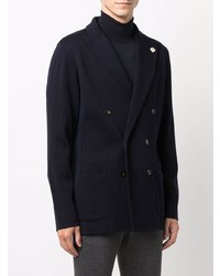 Blazer croisé bleu marine Lardini