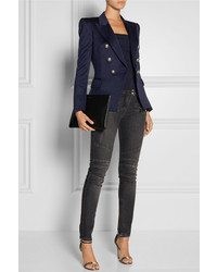 Blazer croisé bleu marine Balmain