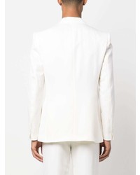 Blazer croisé brodé blanc Casablanca