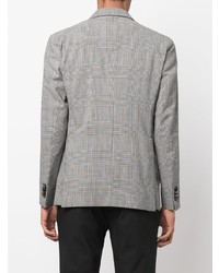 Blazer croisé écossais gris Tagliatore