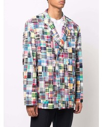 Blazer croisé écossais multicolore J.Press