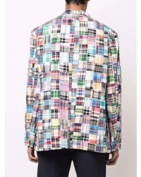 Blazer croisé écossais multicolore J.Press