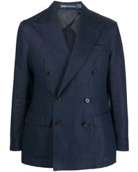 Blazer croisé en coton bleu marine Polo Ralph Lauren