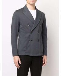 Blazer croisé en coton gris foncé Barena