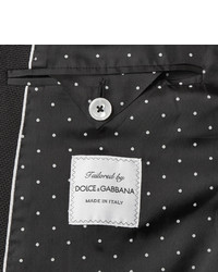 Blazer croisé en coton noir Dolce & Gabbana