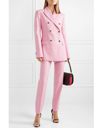 Blazer croisé en laine à carreaux rose Calvin Klein 205W39nyc