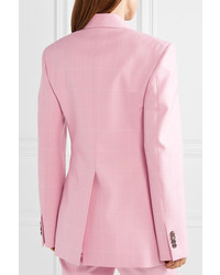 Blazer croisé en laine à carreaux rose Calvin Klein 205W39nyc