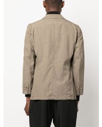 Blazer croisé en laine beige Beams Plus