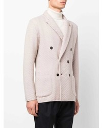 Blazer croisé en laine beige Lardini