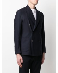 Blazer croisé en laine bleu marine Tagliatore