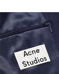 Blazer croisé en laine bleu marine Acne Studios