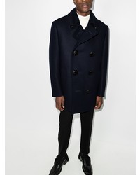 Blazer croisé en laine bleu marine Raf Simons